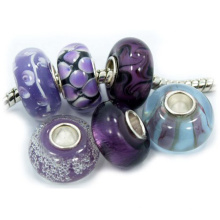 Murano Glass Charms with 925 Sterling Silver Core